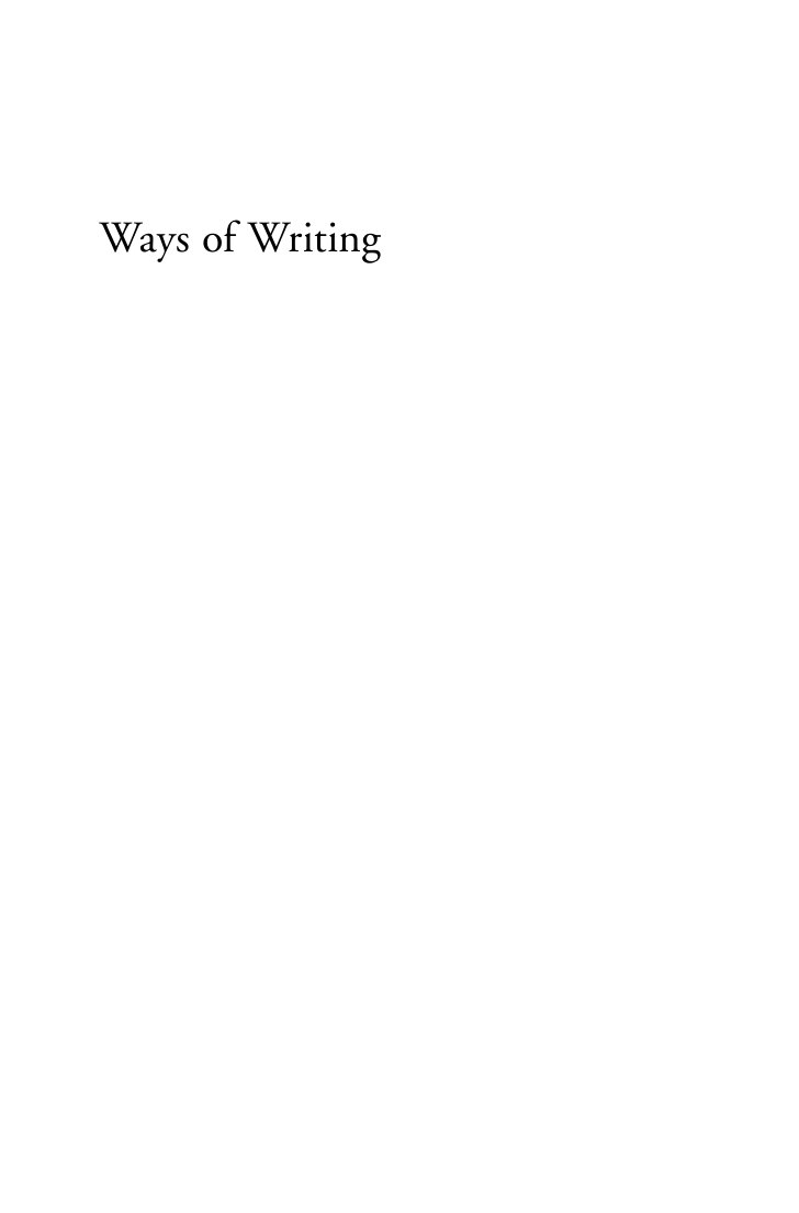 Cover of Ways of Writing