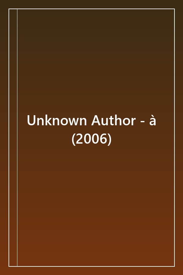 Cover of Unknown Author - å 2006