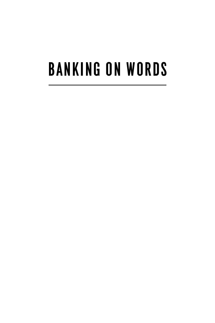 Cover of BANKING ON WORDS