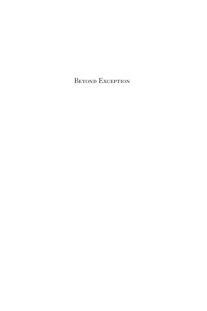 Cover of Beyond Exception