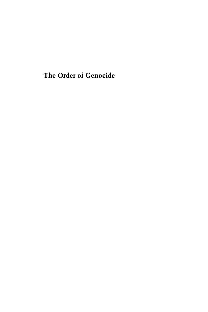Cover of The Order of Genocide