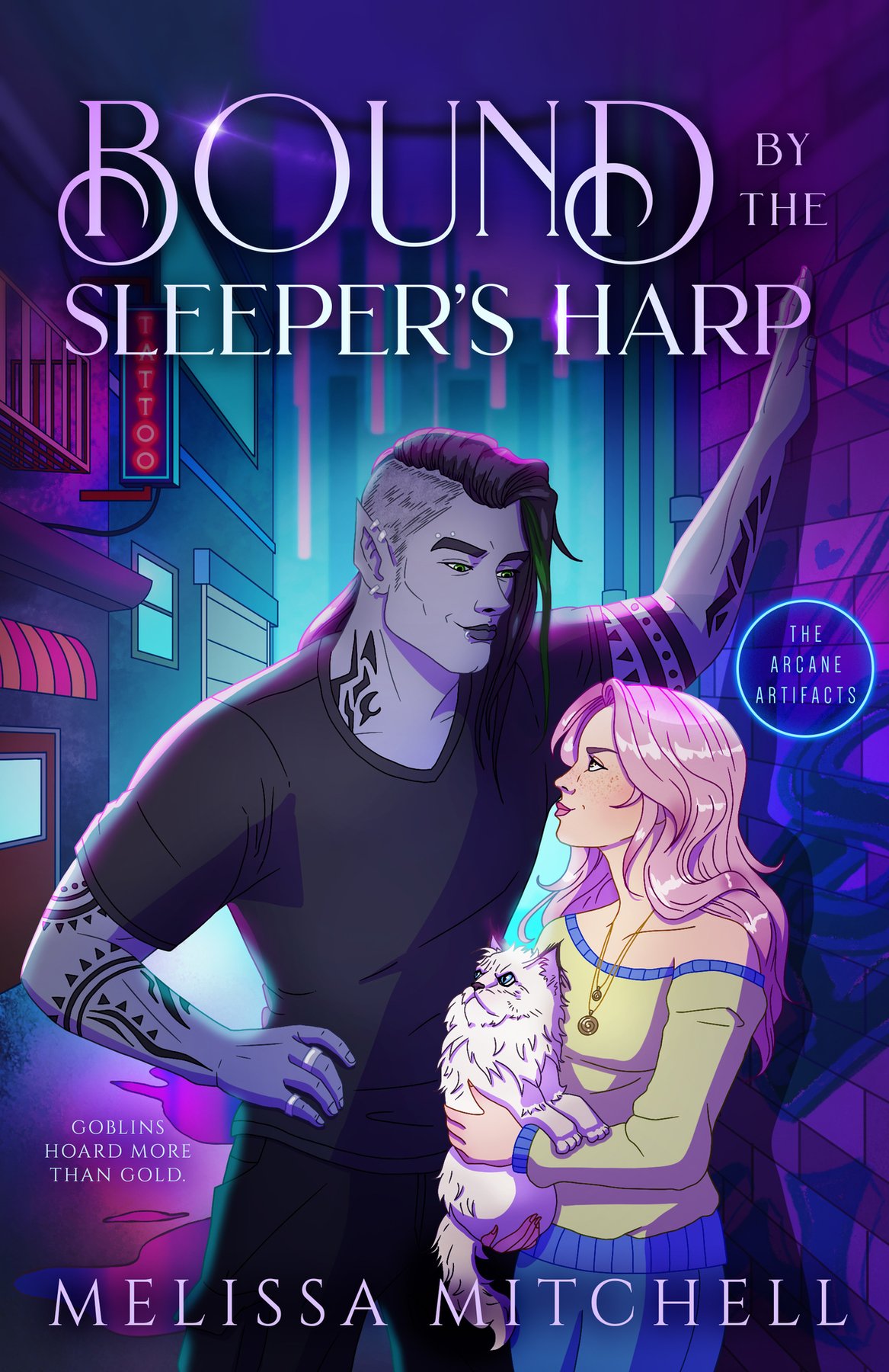 Cover of Bound by the Sleeper's Harp: A Spicy Urban Romantasy (The Arcane Artifacts Book 1)