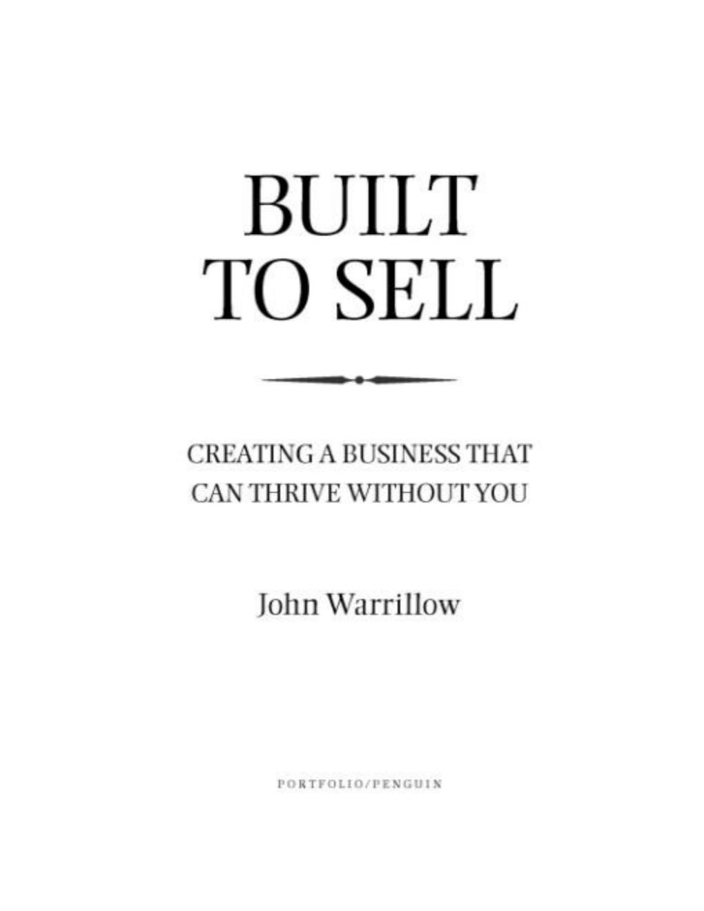 Cover of Built to Sell