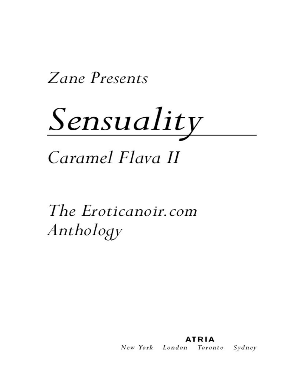 Cover of Sensuality (2001)