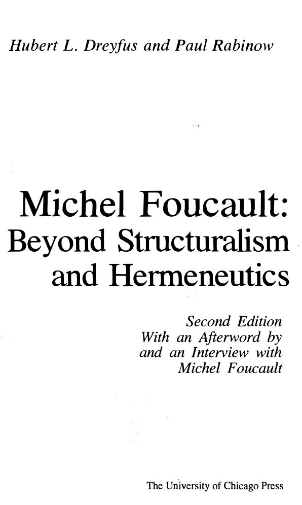 Cover of Michel Foucault: