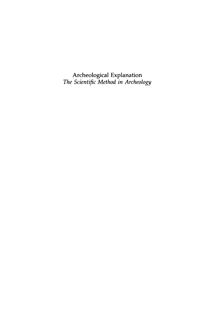 Cover of Archeological Explanation