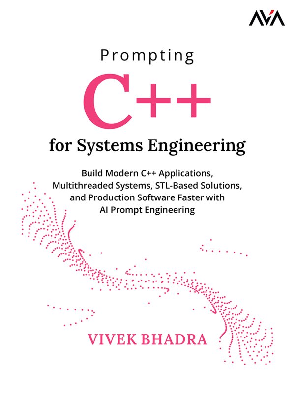 Cover of Prompting C++ for Systems Engineering- Build Modern C++ Applications, Multithreaded Systems, S