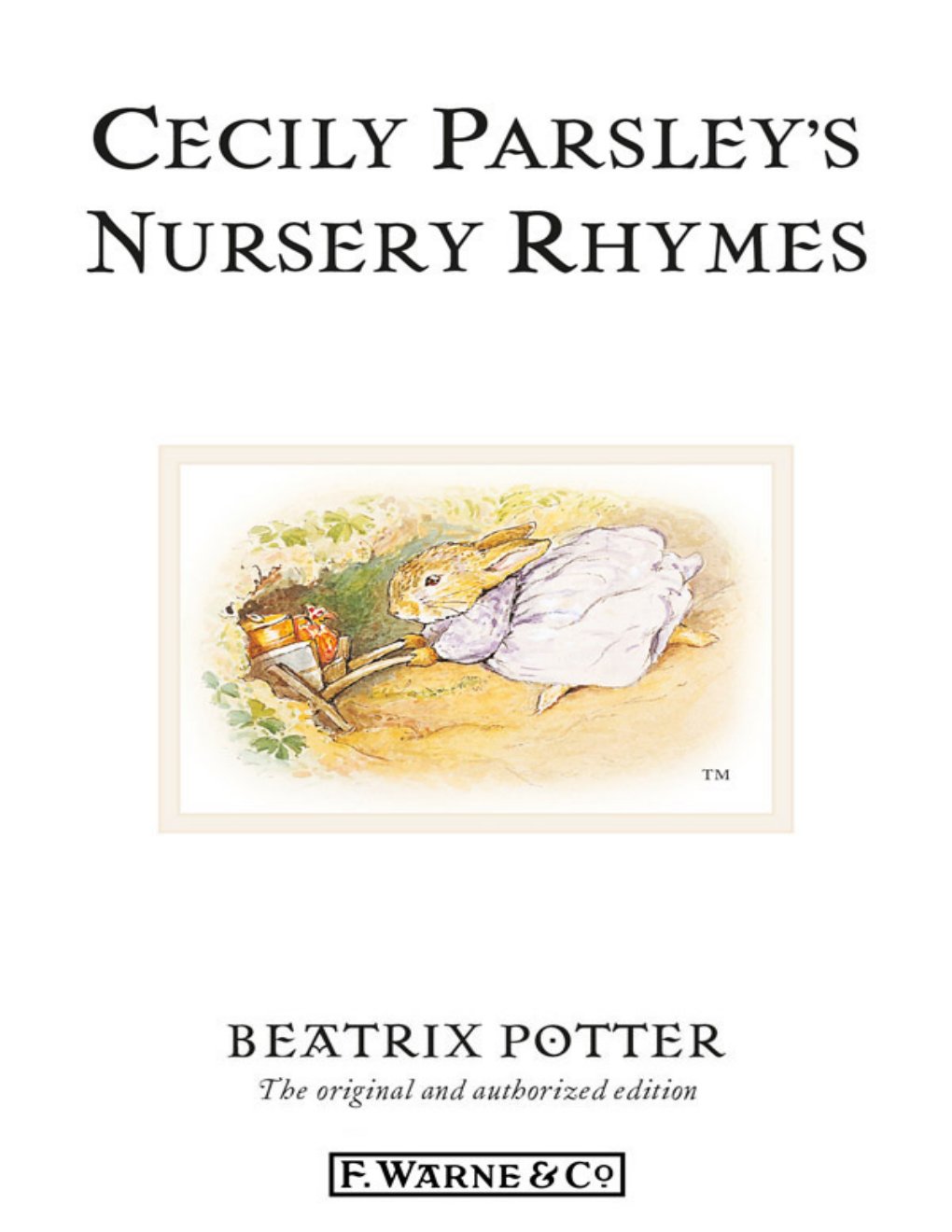 Cover of Cecily Parsley's Nursery Rhymes
