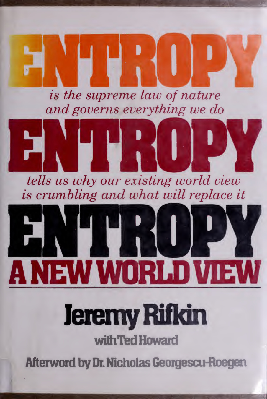 Cover of Entropy - a new world view