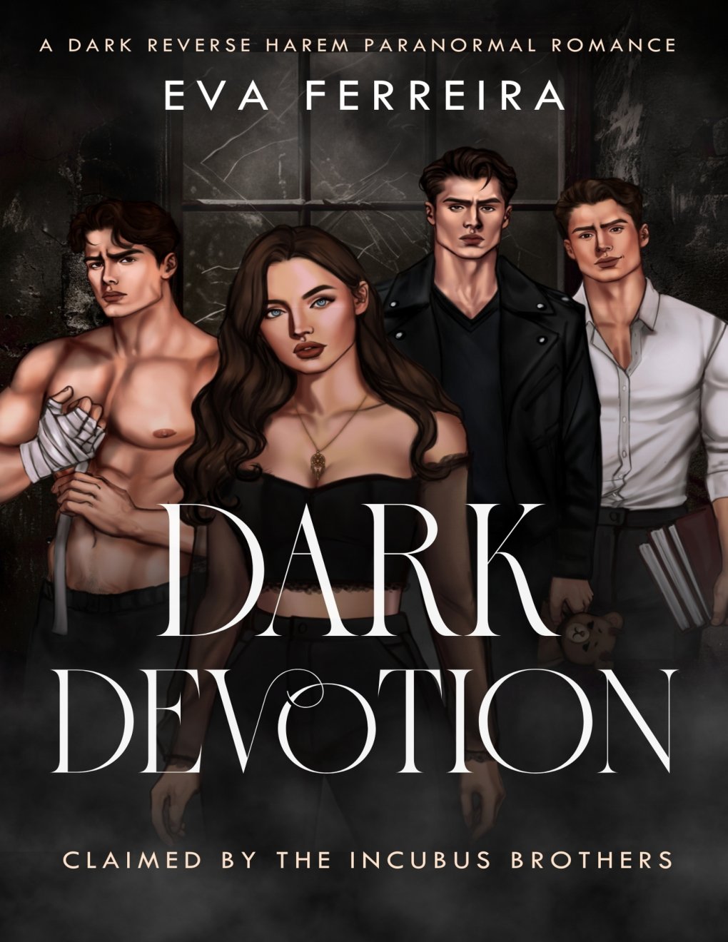 Cover of Dark Devotion: Claimed by the Incubus Brothers: A Dark Reverse Harem Paranormal Romance