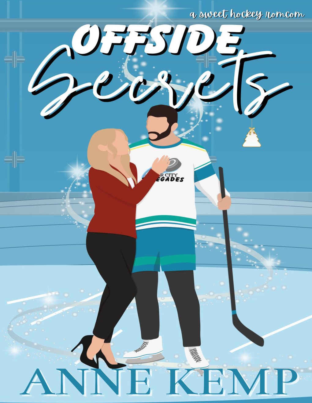 Cover of Offside Secrets: A secret relationship hockey romcom (River City Renegades Book 3)
