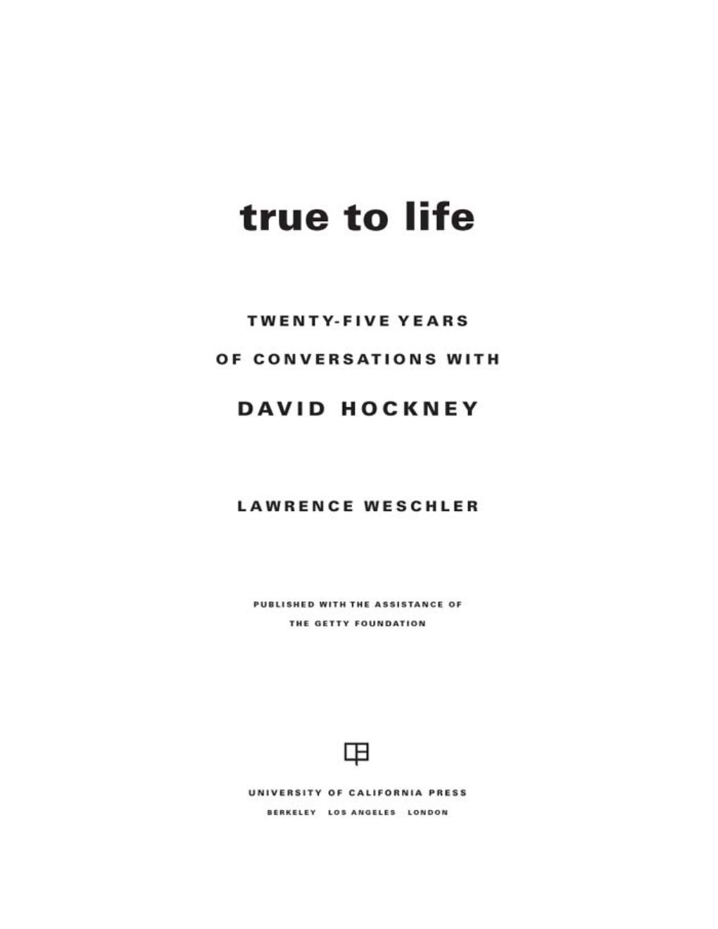 Cover of True to Life