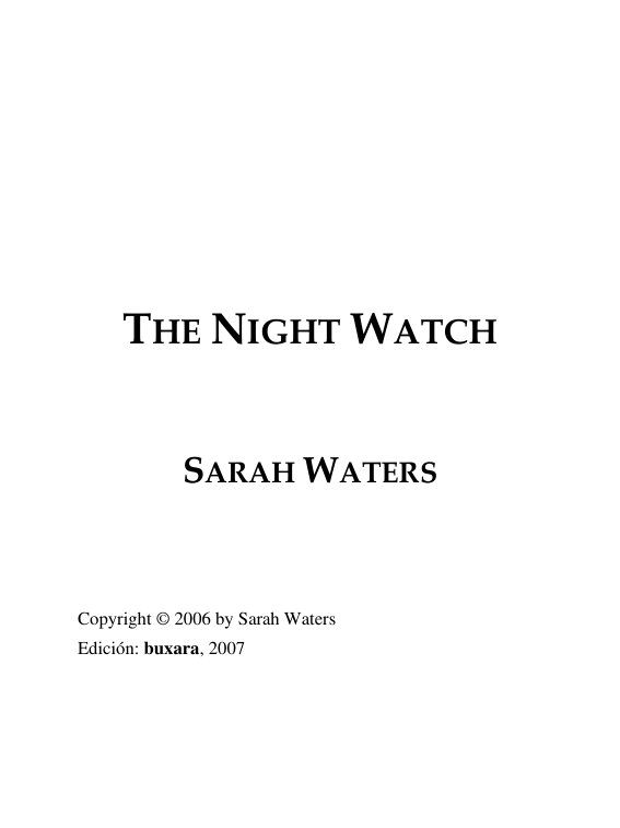 Cover of Waters, Sarah - Night Watch gj.rtf (1888)