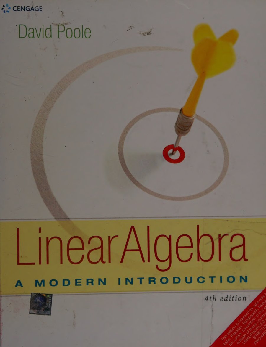 Cover of Linear algebra : a modern introduction