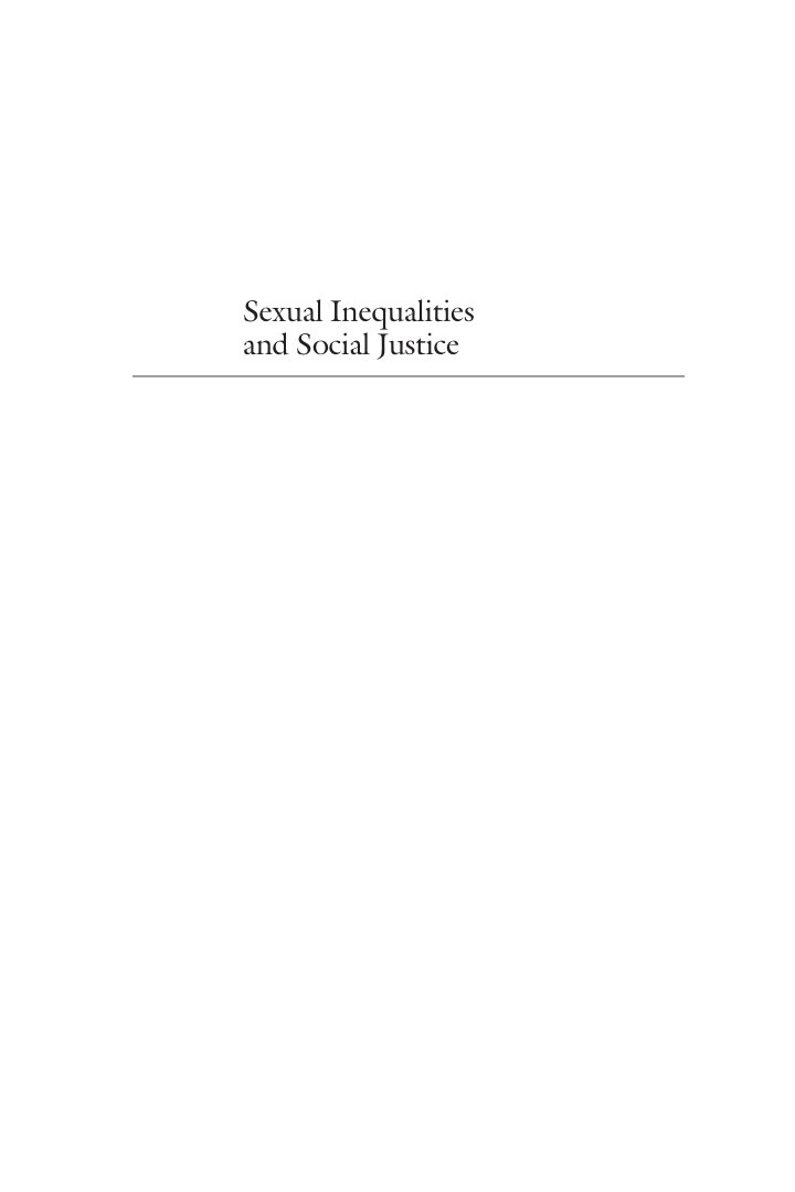 Cover of Sexual Inequalities