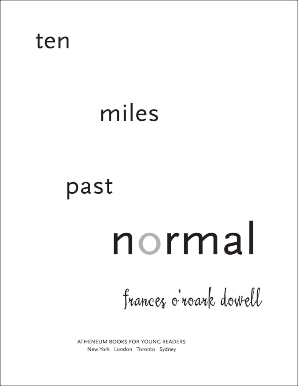 Cover of Ten Miles Past Normal