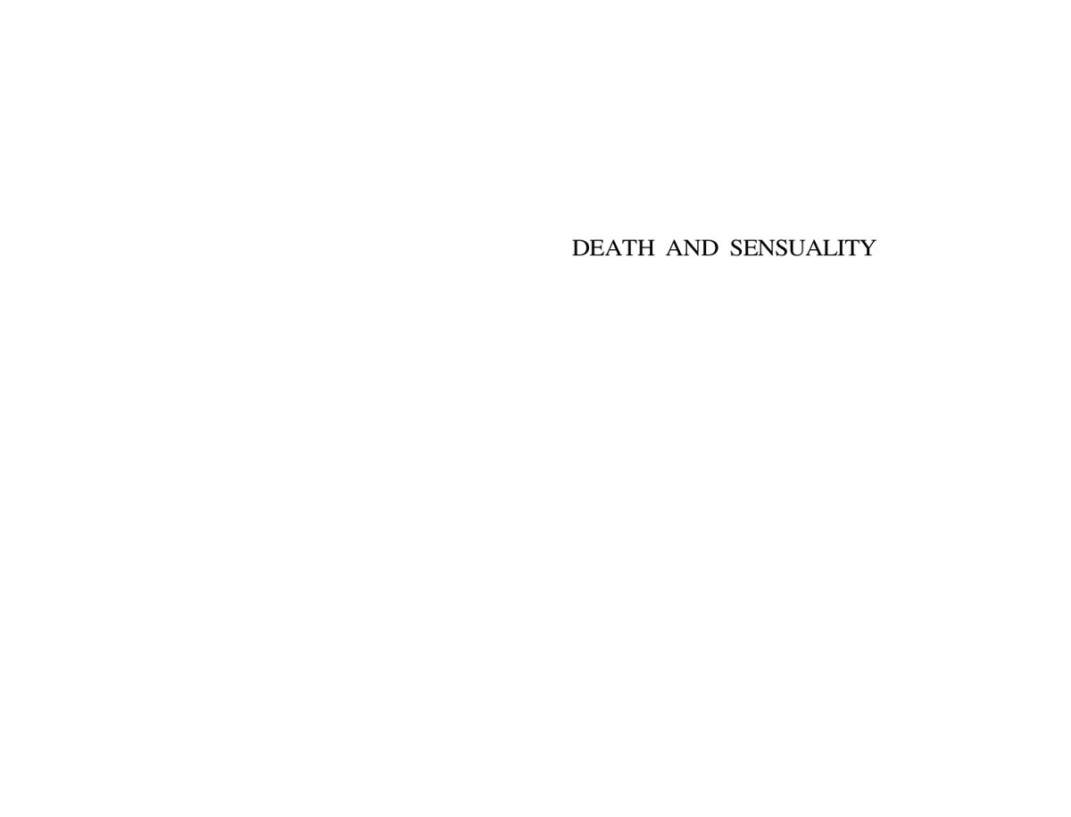 Cover of DEATH AND SENSUALITY