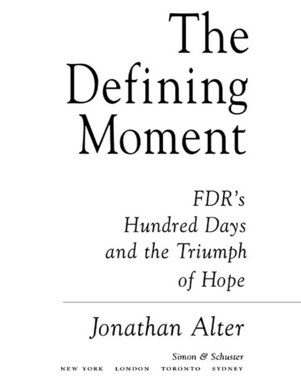 Cover of The Defining Moment