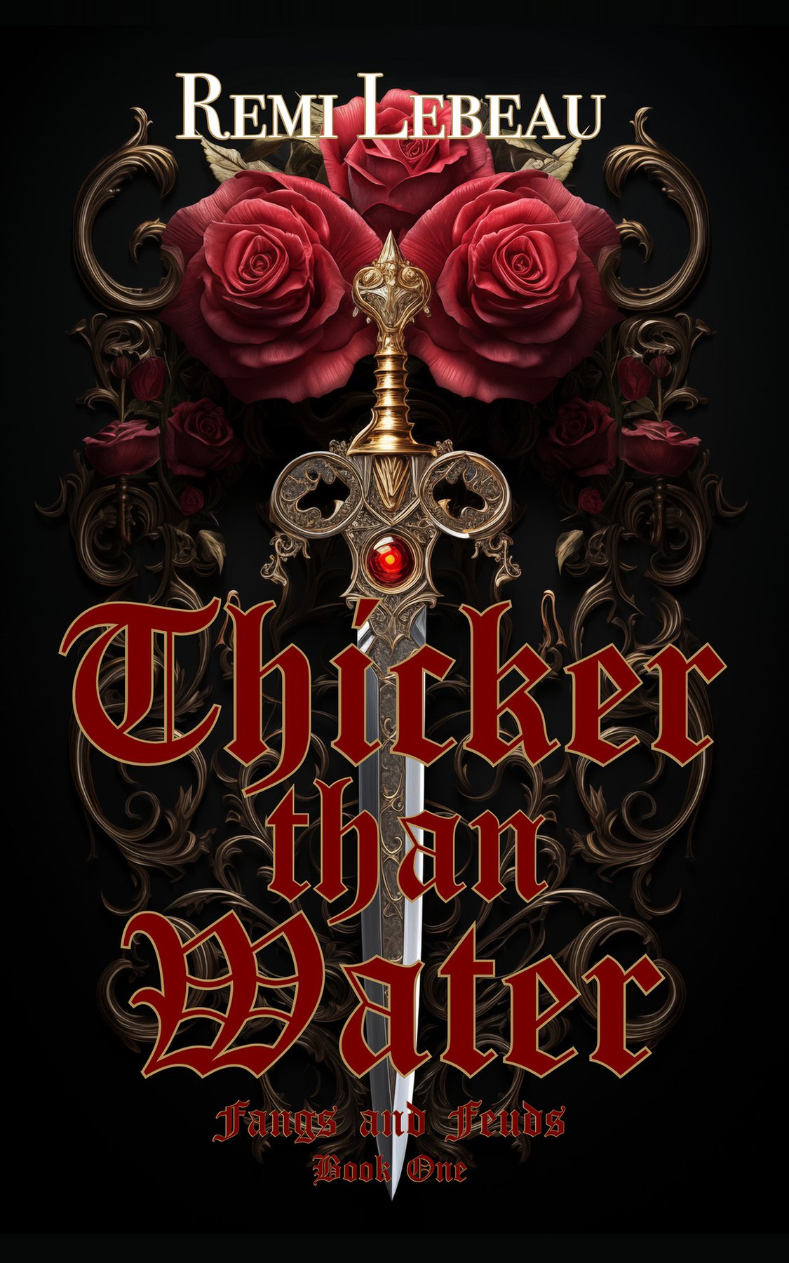 Cover of Thicker than Water: A Sapphic Vampire Mafia Romance (Fangs and Feuds Book 1)
