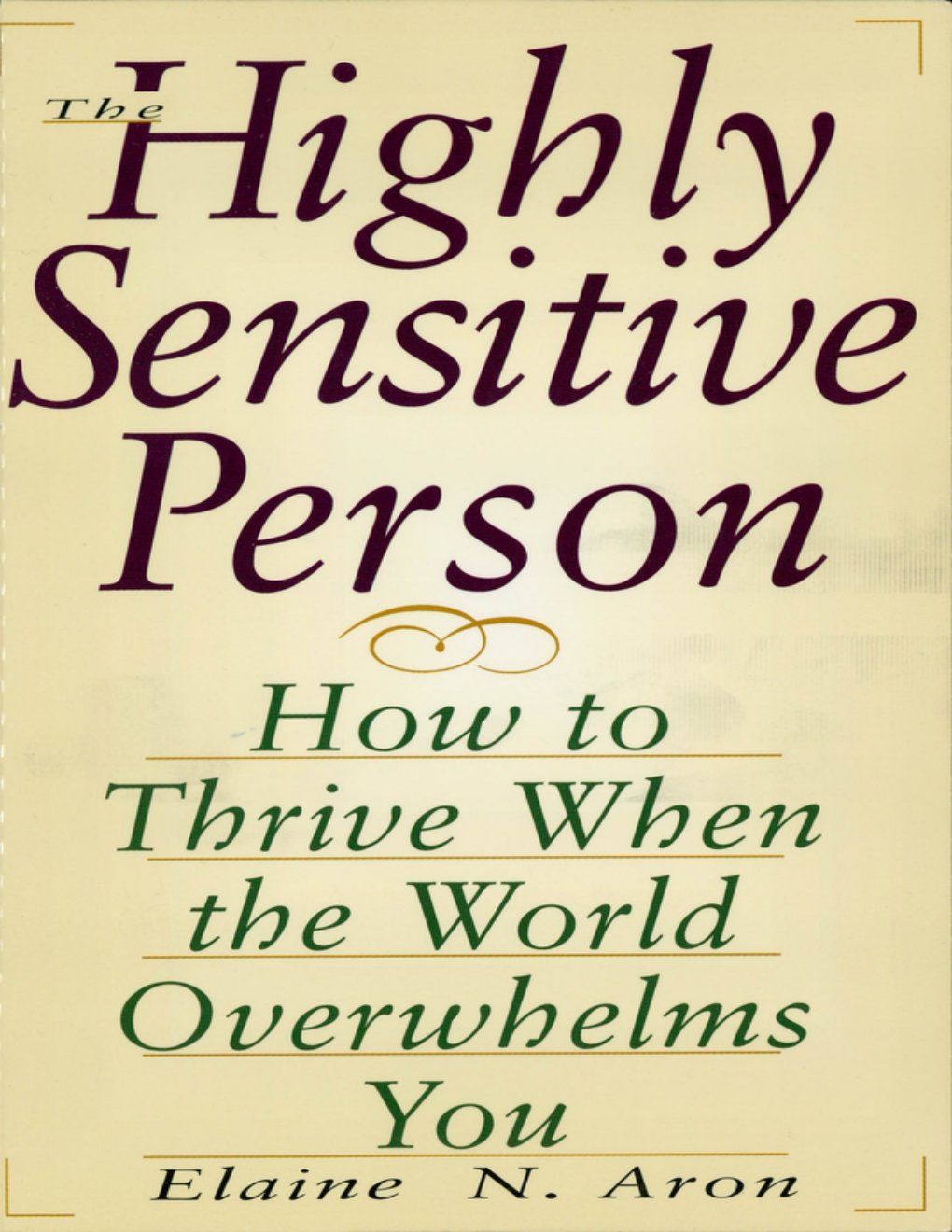Cover of The Highly Sensitive Person