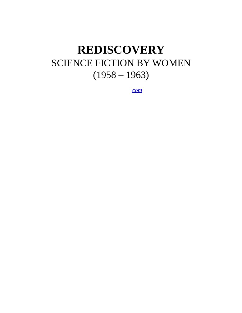 Cover of Rediscovery (1923)