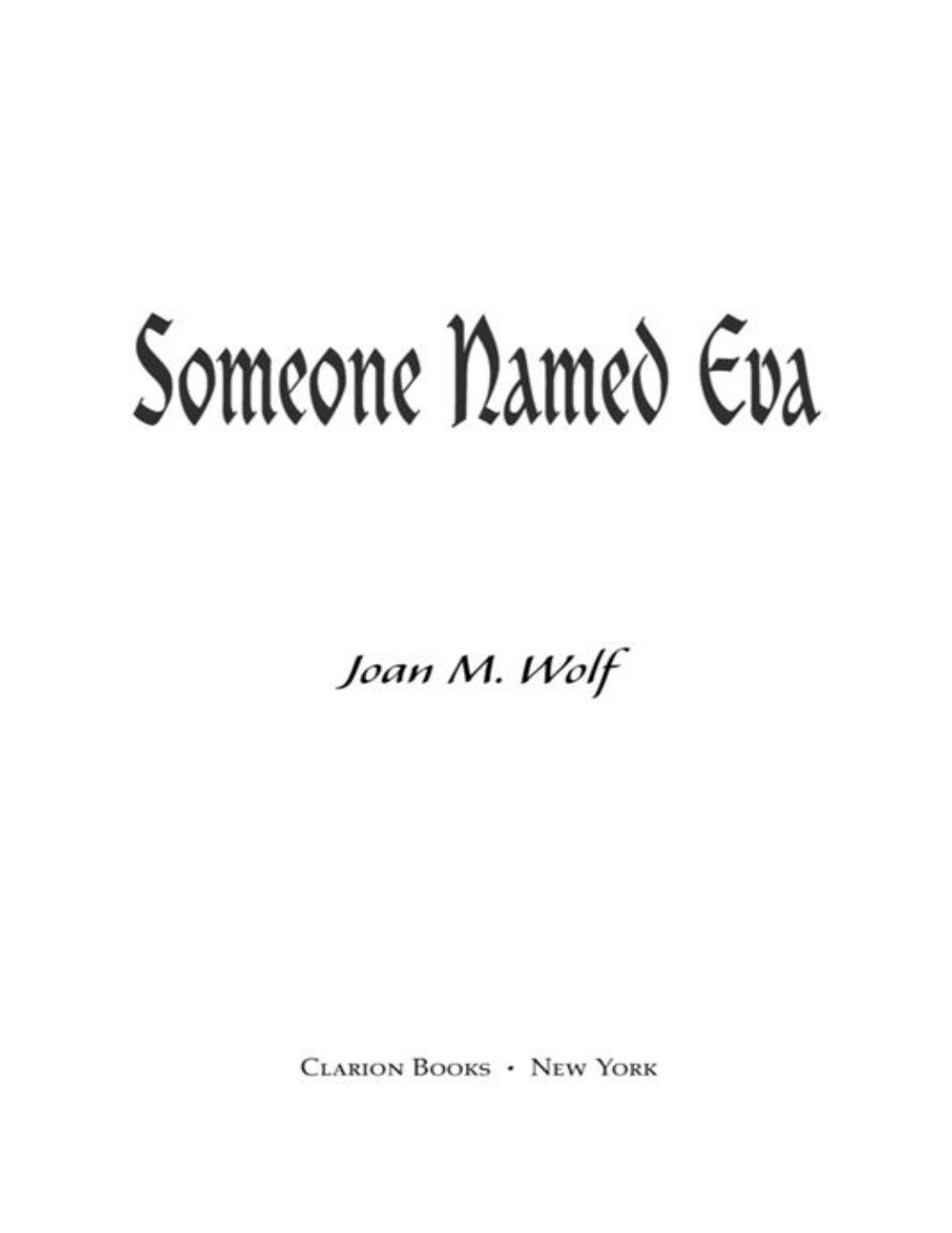 Cover of Someone Named Eva