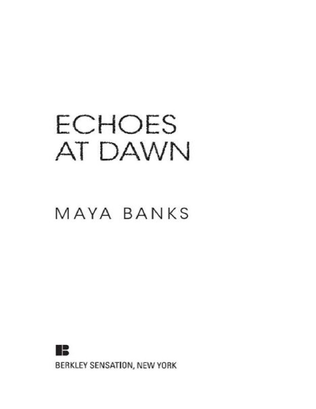 Cover of Echoes at Dawn