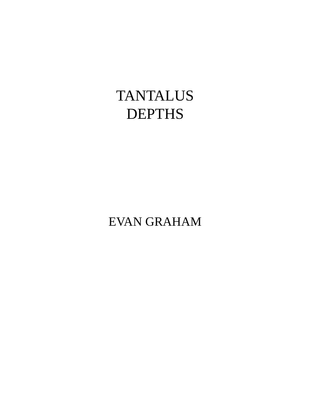 Cover of Tantalus Depths