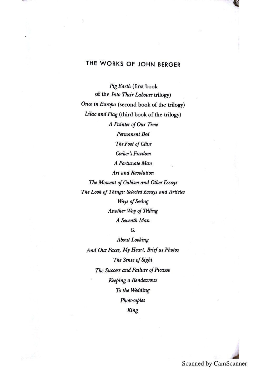 Cover of About Looking - John Berger