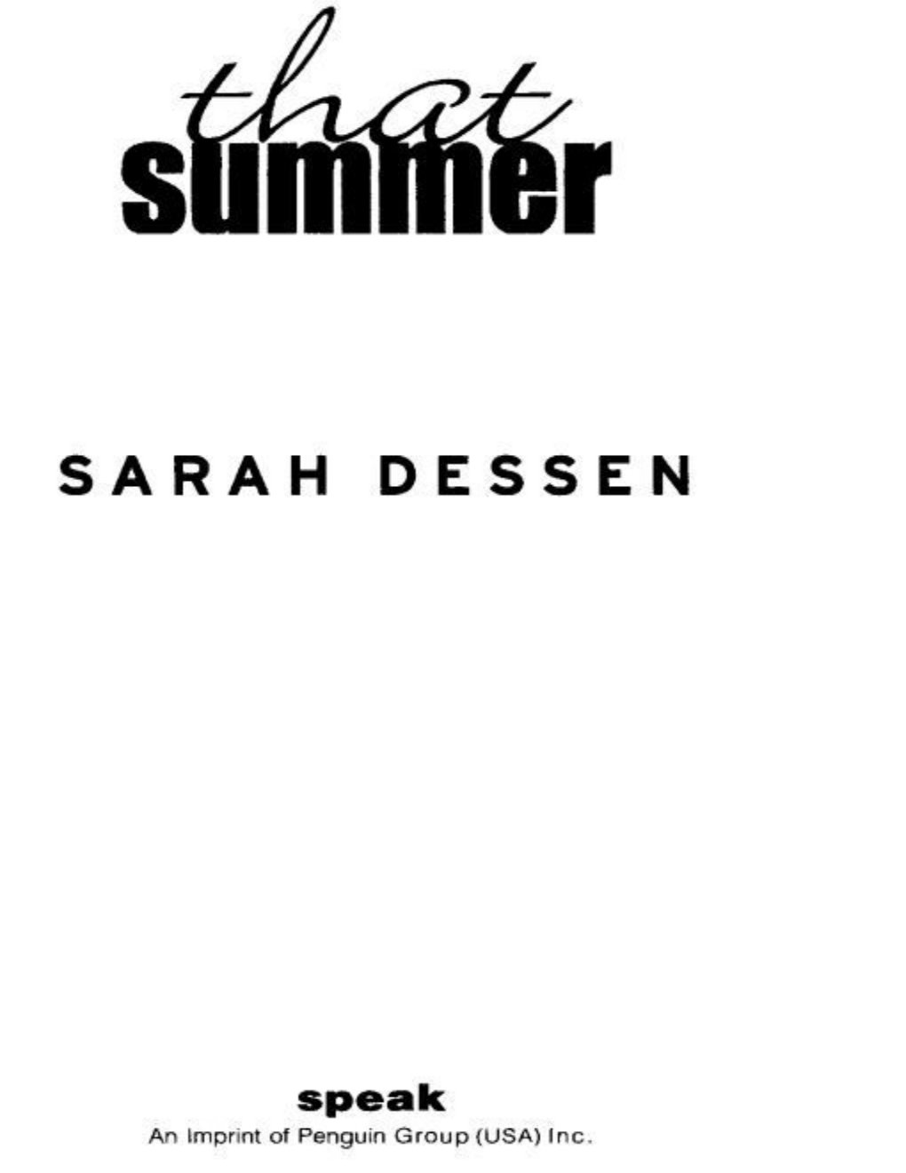 Cover of That Summer