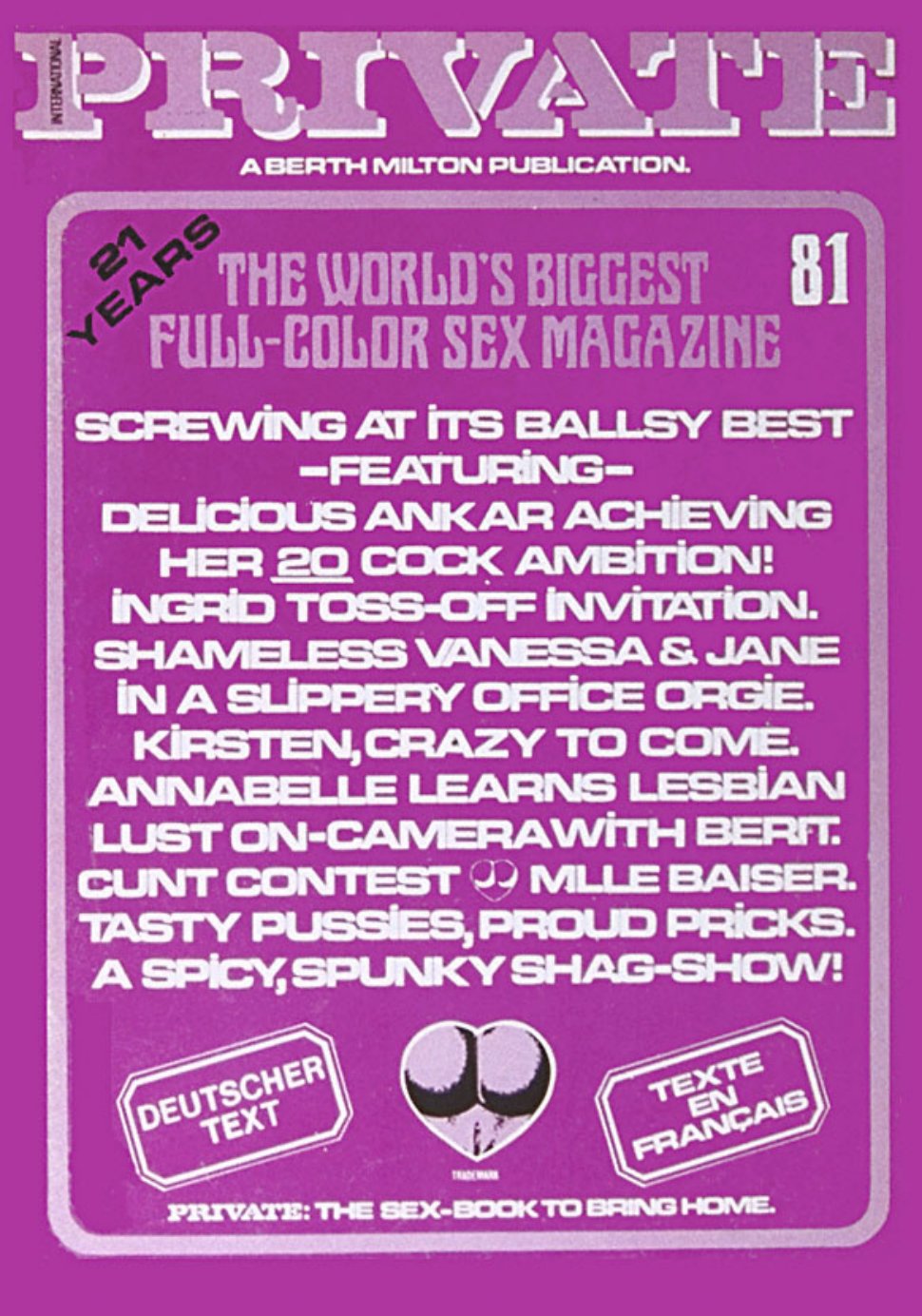 Cover of 081 - Private Magazine